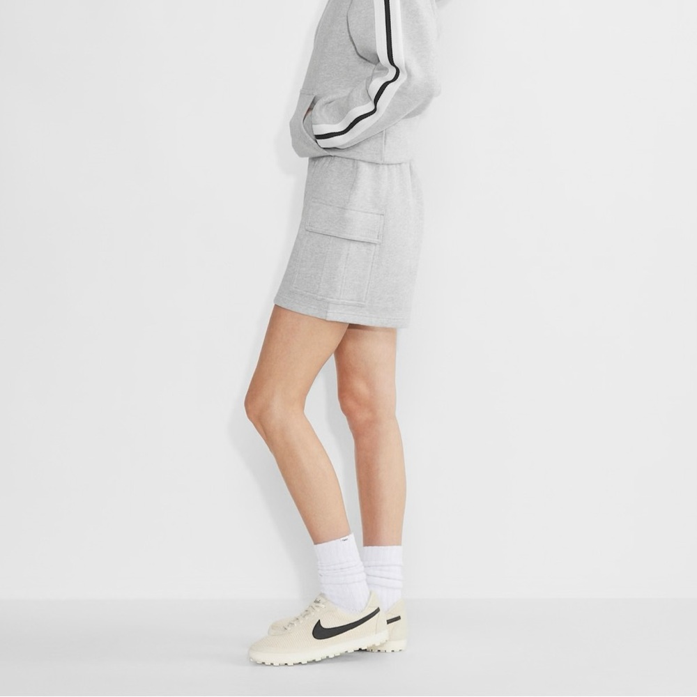 Aritzia Sweatfleece Mega Cargo Short - Heather Chrome
